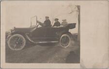RPPC Postcard Antique Car With People Driving c. 1900s  picture