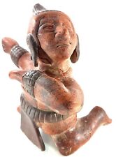 Mayan Native Artwork Mex Indian Intricate Pottery Figurine Sculpture REPAIRED picture