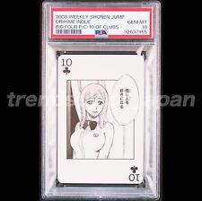 PSA 10 WEEKLY SHONEN JUMP 40TH BLEACH PLAYING CARDS ORIHIME INOUE 10 OF CLUBS picture