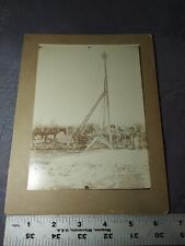 WELL DRILLING WORKERS HOMESTEAD COUNTRY HOMESTEADING OCCUPATIONAL VINTAGE PHOTO picture