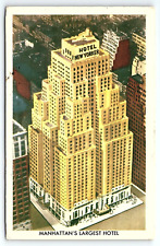 1950s NEW YORK CITY HOTEL NEW YORKER 34th ST A MASSAGLIA HOTEL POSTCARD P2121 picture