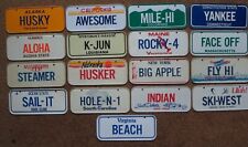 Vintage 1987 Post Cereal  Wheaties Miniature Bike State Metal License Plate Sign picture