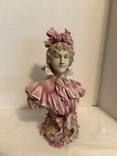 Vintage Victorian Lady Bust / Pink 12” picture