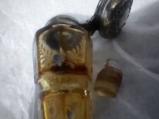 Antique Czech glass chatelaine perfume bottle 3.75”.  Great With Perfume Resign. picture