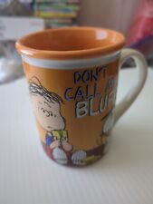  Peanuts Snoopy Linus Don't Call My Bluff 14 oz. Gibson Overseas Mug Schultz picture