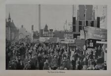 Antique Chicago Worlds Fair Art Print The Heart of the Midway 1933 Original picture
