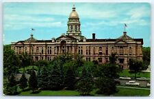 Postcard WY Cheyenne Wyoming State Capitol Building Photo View Vtg J2 picture