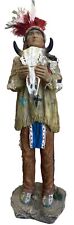 Vintage Native American Chief Holding Buffalo Skull Resin Made Hand Painted 45cm picture