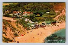 Dorest-England, Aerial Beach, Lulworth Cove, Antique, Vintage Souvenir Postcard picture
