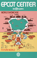 EPCOT Center Retro 80s Map Poster Print 11x17 World Showcase Future World picture