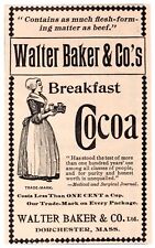 c1880s Breakfast Cocoa Walter Baker & Co. Medicinal Beverage Antique Print Ad picture