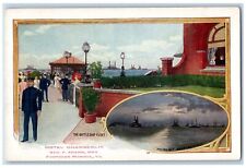 Fortress Monroe VA Postcard Hotel Chamberlin The Battleship Fleet c1910's picture