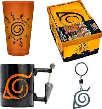 Naruto Shippuden Collectors Premium Gift Set 3D Mug Glass Key Chain Anime Manga picture