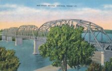 Denison TX, Texas - Red River Bridge - Linen picture