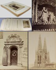 c1890 BURGOS Cathedral SPAIN rare set of 21 original mounted albumen photographs picture