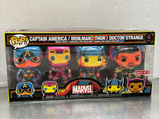 Funko Pop BlackLight Captain America Iron Man Thor Doctor Strange picture