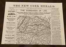 Surrender of Robert E. Lee New York Herald - April 1865 - Newspaper Reprint picture
