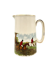 EMPRESS IRONSTONE Small Handled Pitcher Mug Hunt Scene Equestrian Horses Hounds picture