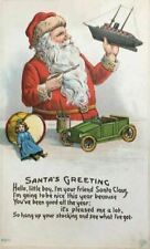 German Christmas  Santa Postcard c1904 picture