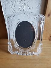 Mikasa Princess Oval Picture Frame polished and frosted glass. 5x7 picture