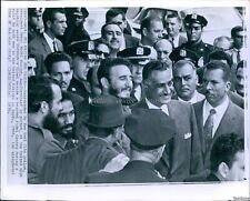 1970 President Gamal Abdel Nasser Fidel Castro Un Politics Wirephoto 8X10 picture
