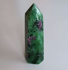 Beautiful Polished Ruby Zoisite Emerald Carved Point Display Specimen - 61g picture
