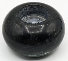Vintage Black & Green Stone / Marble Tealight Holder, Marbled Pattern, 3