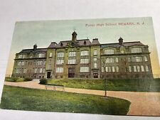 Postcard Newark NJ New Jersey Public High School Front view 1909 divided back picture
