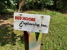 Bud Moore Engineering Nascar Speed Shop Booster License Plate Tag Vintage Look picture