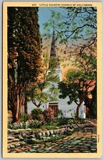 Hollywood California 1944 Postcard Little Country Church  picture