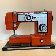 Vintage Retro Domestic Super Stretch Utility Sewing Machine Orange READ picture