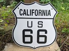 VINTAGE STATE OF CALIFORNIA U.S. HIGHWAY ROUTE 66 PORCELAIN ROAD SIGN 13