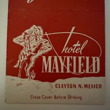 Vintage 1950s Hotel Mayfield Clayton New Mexico Matchbook Cover picture