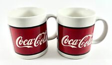 Vintage set of 2 COCA-COLA 1996 COFFEE CUPS / MUGS Gibson picture