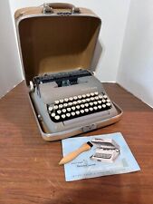 VINTAGE SMITH-CORONA STERLING PORTABLE  TYPEWRITER With Hard Case and key picture