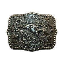 1986 NFR Bareback Belt Buckle Hesston Limited Collectors PRCA New Fred Fellows picture