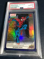 2023 Upper Deck Marvel Platinum SPIDER-MAN BLUE Rainbow SP #153 PSA 10 Gem 💎 picture