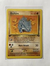 Rhyhorn 1st edition Jungle near mint condition ENGLISH  61/64 picture