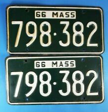 License Plates 1966 Massachusetts Pair (2) # 798 382 Vintage picture