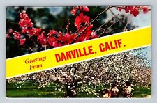 Danville CA-California, Scenic Banner Greetings, Antique Vintage Postcard picture