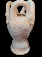 Porcelain Ivory Unique Design Swan Vase Japan Vintage picture