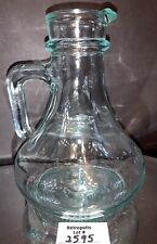 Vintage Vetreria Etrusca Green Glass Bottle or Cruet Made in Italy picture
