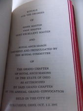 Rituals for Degrees Grand Chapter of Royal Arch Masons Ohio (SC 1941) Masonic picture