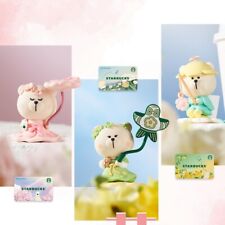 New 2023 China Starbucks Spring Fisher/Kiter/Sakura Bear Desk Storage Ornaments picture