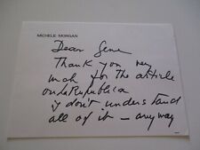 MICHELE MORGAN  SIGNED LETTER AUTOGRAPH FAMOUS AMERICAN  FILM ACTRESS HOLLYWOOD picture