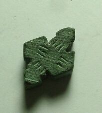 Rare Genuine Roman Byzantine stone cross pendant artifact intact decorated picture