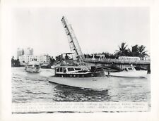 Miami River Boats 1948 ACME Press Photo 7x9 Hurricane Prep Miami City FL  *P130b picture