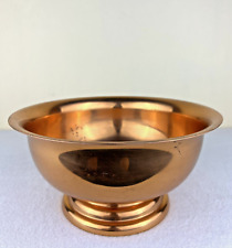 Large Vintage Coppercraft Guild Footed Solid Copper Pedestal Bowl 8.75” Patina picture