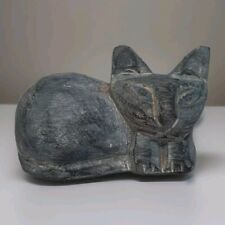 Vintage Pier 1 Imports Wooden Carved Cat picture