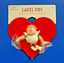 Hallmark PIN Valentines Vintage ANGEL CUPID JOINTED Bow & Arrow 1992 NEW w WRAP picture
